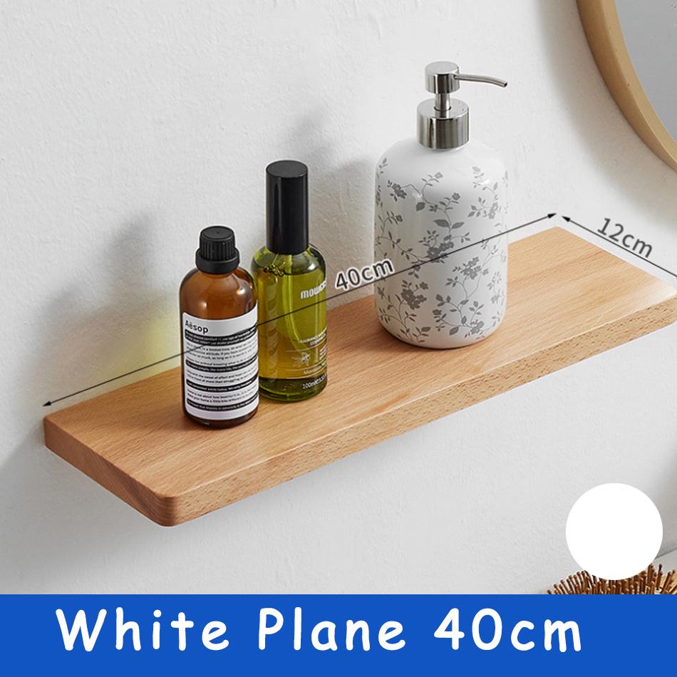 Деревянная полка для ванной комнаты, золотая настенная прямоугольная кухонная алюминиевая полка для ванной комнаты, держатель для душа, шампуня, мыла, черная, белая