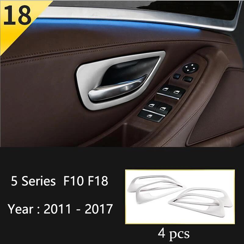 For BMW 5 Series F10 F11 2011-2016 Stainless Steel Cars Front Door Stereo Panel Speaker Decorative Cover Interior Accessories