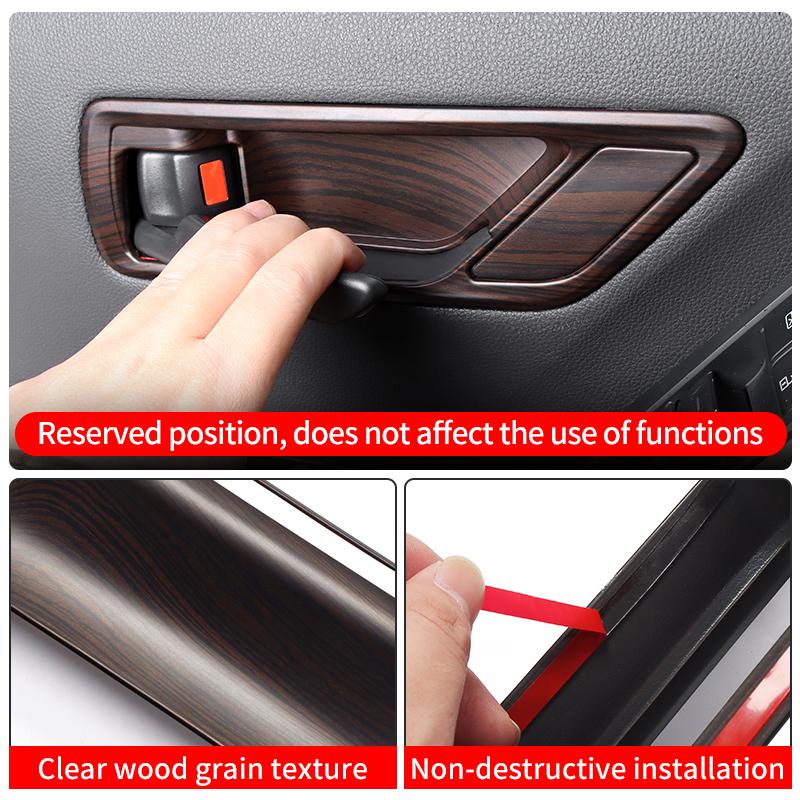 For 2021-2025 Toyota Land Cruiser 300 High Configuration Peach Wood Texture Interior Accessories LC300 Upgraded Modification