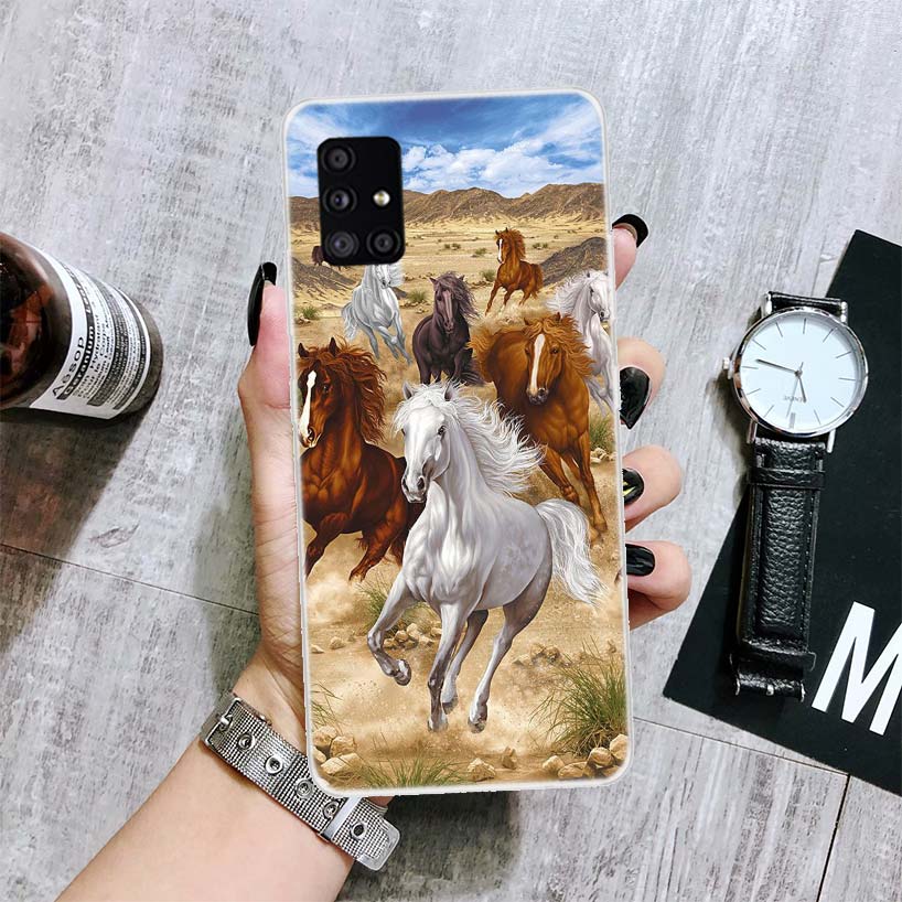 Чехол для телефона "Лошадь Великая Красота Скачущая" для Samsung Galaxy A14 A15 A13 A12 A54 A55 A53 A52 A04S A24 A25 A23 A22 A34 A35 A33 A32