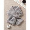 Daiso Vertical Pattern Fur Shawl  Gray