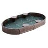 Sandbox with Cover Oval Sand Box HDPE Sand Pit Outdoor Backyard Ages 3-12