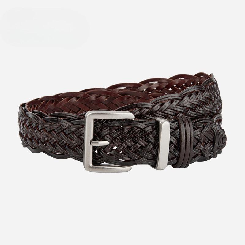 Women's Hand-woven Without Punching Ladies' Decorative Belt European and American Fashion Classic Versatile Dress for Women's Waist Belt