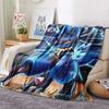 Lucario 4  Print Flannel Blanket, High quality Comfortable for All Seasons, Home Decor, Warmth and Comfort