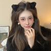 Salt And Sweet Plush Cat Ear Scratching Clips, Half Tied Hair On The Back Of The Head, Broken Hairpins On The Forehead, Side Clips On Both Sides
