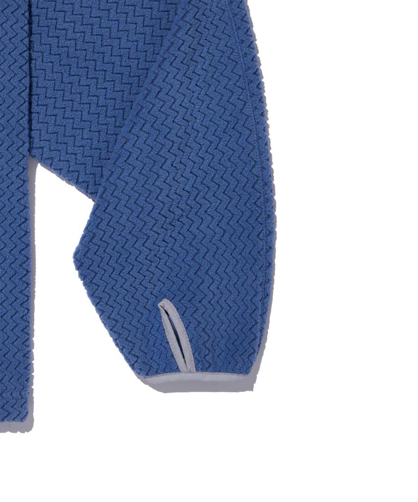 MADDEN Funny Zigzag Hidden Hooded Jacket Blue