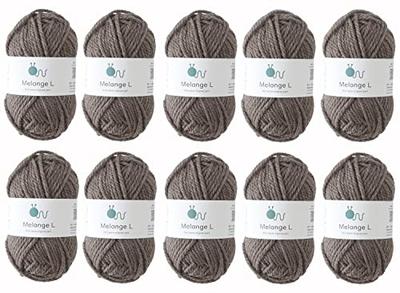 Пряжа Knitworm Меланж, 10 мотков, Экстра толстая, 30 г (45м), 60% Шерсть, 40% Акрил (коричневый)