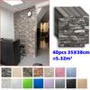 40pcs 3D Foam Wall Sticker Panels Brick Waterproof Adhesive Wallpaper Living Room Bedroom Home House Bathroom Decor