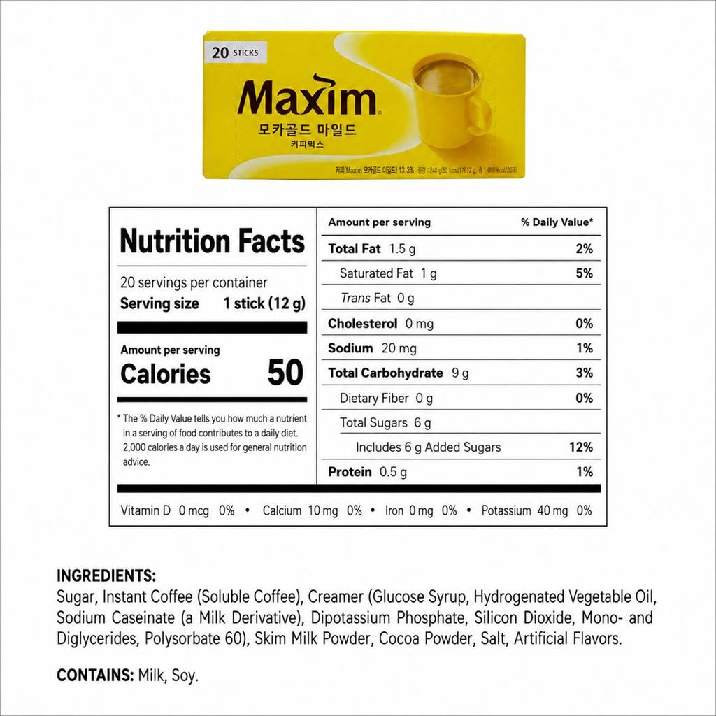 Кофейный напиток Maxim Mocha, 20 стиков