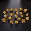 Anniyo Small Size Heart Flower Butterfly Stud Earrings Women Gold Color African Arab Middle East Jewelry #003736