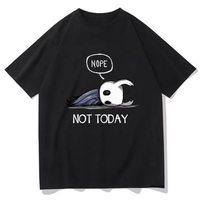 No Not Today Tshirt Anime Hollow Knight Unisex Harajuku Aesthetic Shortsleeved Top Cotton Tshirt Retro Streetwear 2026 Fashion