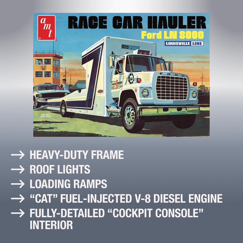 AMT Ford LN8000 Гоночный автомобиль Транспортер Пластиковая модель AMT1316 1/25