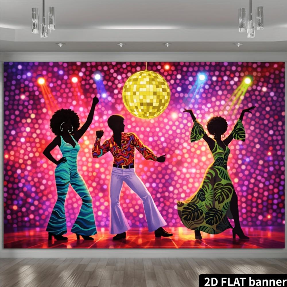 2D Planar Disco Theme Party Banner BackingDJH