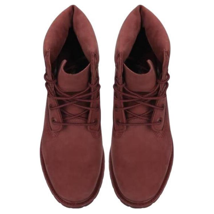 Timberland 6-дюймовые водонепроницаемые ботинки на шнуровке Удобные универсальные короткие ботинки Женские ботинки Насыщенно-красные A2HR8-ET1