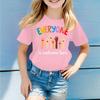 Children's Round Neck Casual Printed Short-sleeved T-shirt Top