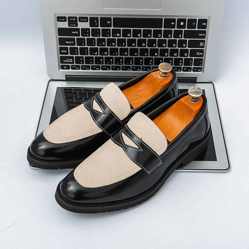 Модная уличная обувь из кожи для мужчин, слипоны, стильные повседневные мужские лоферы, мокасины, дышащая мужская обувь для вождения, ручная работа, деловые туфли