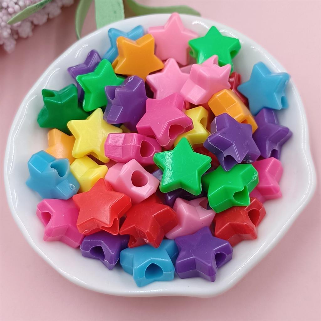 Сердечки из бисера в форме сердца, разноцветные браслеты, аксессуары, 50/100 шт., ожерелье с пентаграммой, серьги, аксессуары, акриловые бабочки, свободные серьги, бусины