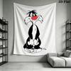 Sylvester the Cat Wall Tapestry Aesthetic Wall Hanging Printed Fabric Blanket Decorative Tapestries for Bedroom Living Room Home Decor