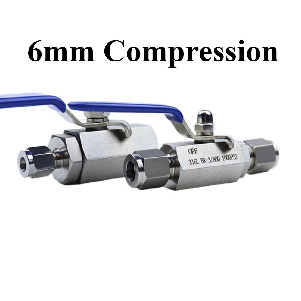 6 8 10 12 14 16 18 мм 1/4“ 3/8” 1/2” 3/4“ 1” Наружный диаметр трубки Компрессионный фитинг x BSP NPT Внутренняя резьба 304 Нержавеющая сталь Шаровой кран Источник газа