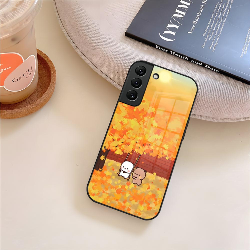 BUBU DUDU Cartoon Phone Case Glass For Samsung Galaxy S26 S25 S21 S22 S24 S23 S20 Ultra Fe Plus A16 A24 A55 A53 Coque