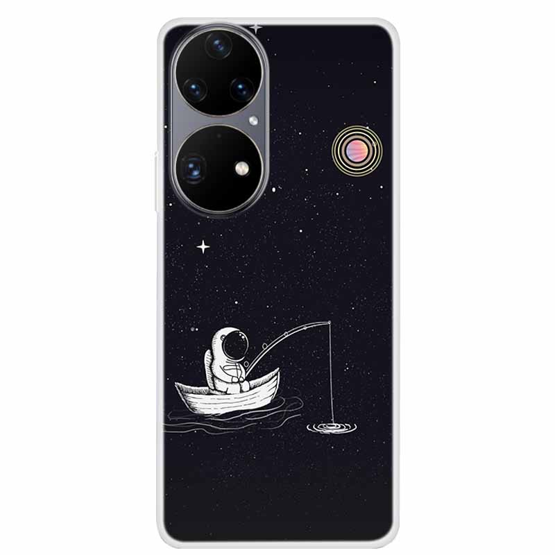 Чехол для Huawei P50 Pro P50 P50E Прозрачный Модный Ударопрочный Чехол из ТПУ Силикона для Huawei P50 Pro Чехол P 50 Защитный P50Pro