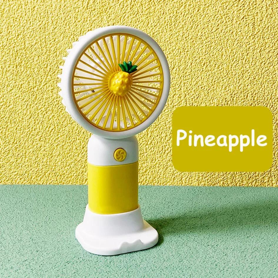 Фруктовая съемная док-станция USB-зарядка портативный настольный вентилятор милый мини портативный вентилятор офисный учебный уличный подарок ручной веер складной
