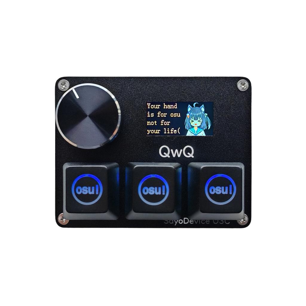 O3C Game Keyboard SayoDevice OSU O3C Rapid Trigger Hall Switches Magnetic Pink Switches Keyboard Knob Screen Copy Paste Shotcut