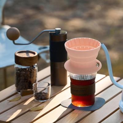 Капельница для кофе, многоразовый силиконовый фильтр, складной конус фильтра, портативный