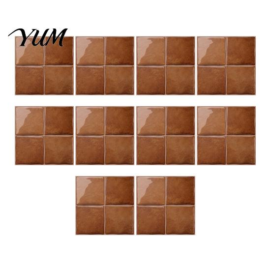 Durable Waterproof Adhesive Sheets Square Checkered Wall Tiles Stickers, Self Retro PET Panels, Oil Proof Heat Resistant Stove Decals Easy Peel