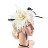 Двухцелевой головной убор с перьями, разноцветные женские fascinators, ретро цветочные головные украшения, свадебные