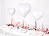 Heart Foil Balloon, 61cm, White, 1 pc