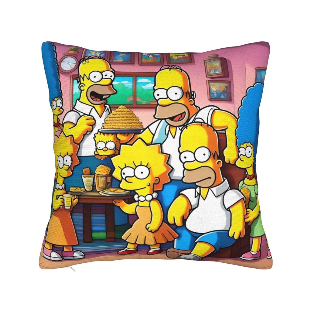 Декоративные наволочки S-Симпсоны Семья Аниме Аксессуары Автомобильная Подушка-плед Чехол Квадратный Стиль Разные Размеры