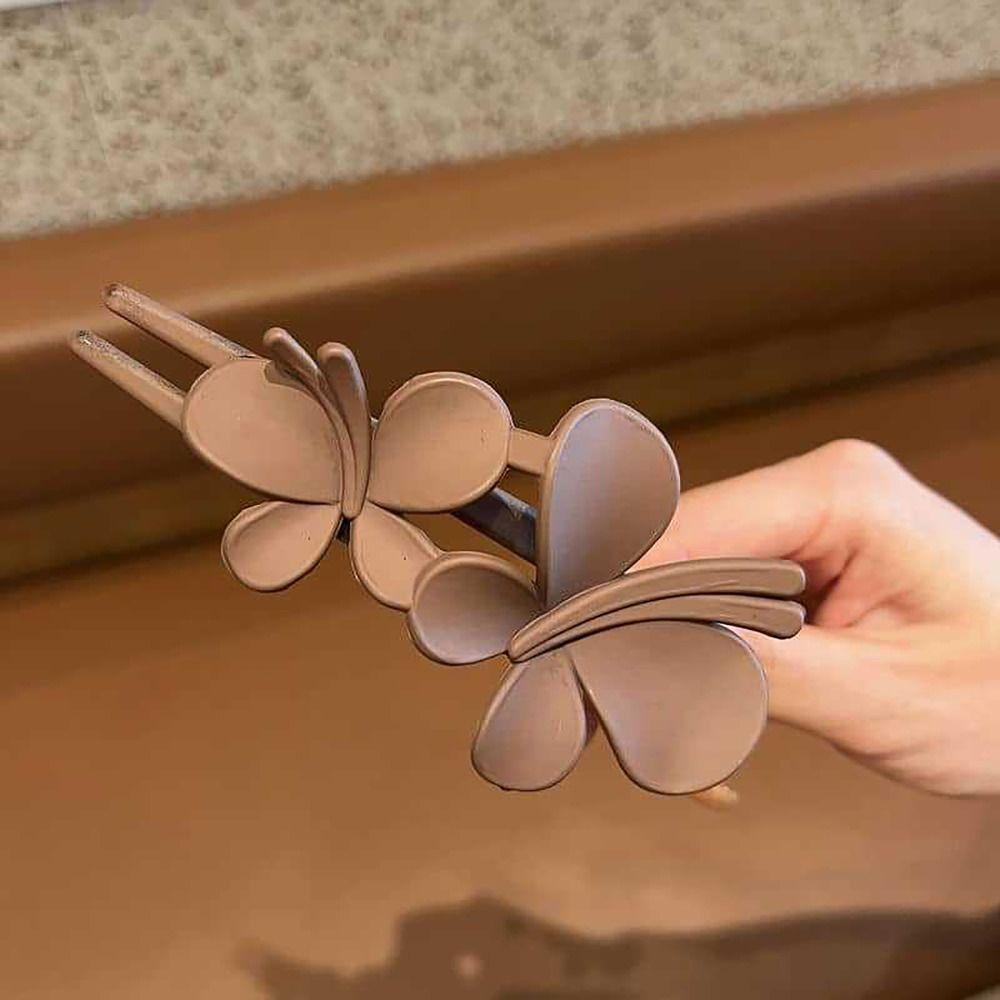 No Bend Butterfly Alligator Hair Clips Matte Flat Hair Clips Duck Billed Hair Clips  Women Girls