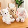 45cm Cute Fox Cat Rabbit Bear Plush Toys Soft Lovely Animals Stuffed Dolls Grasping Doll for Children's Birthday Holiday Gift