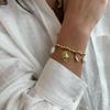 Personalized Diy Knotted Rope Chain Sun Moon Cross Pendant Necklace Furnace Vacuum Plating Color Retention