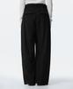 Teulimingbeodeu Wide Wool Tuck Slacks [ Black ]