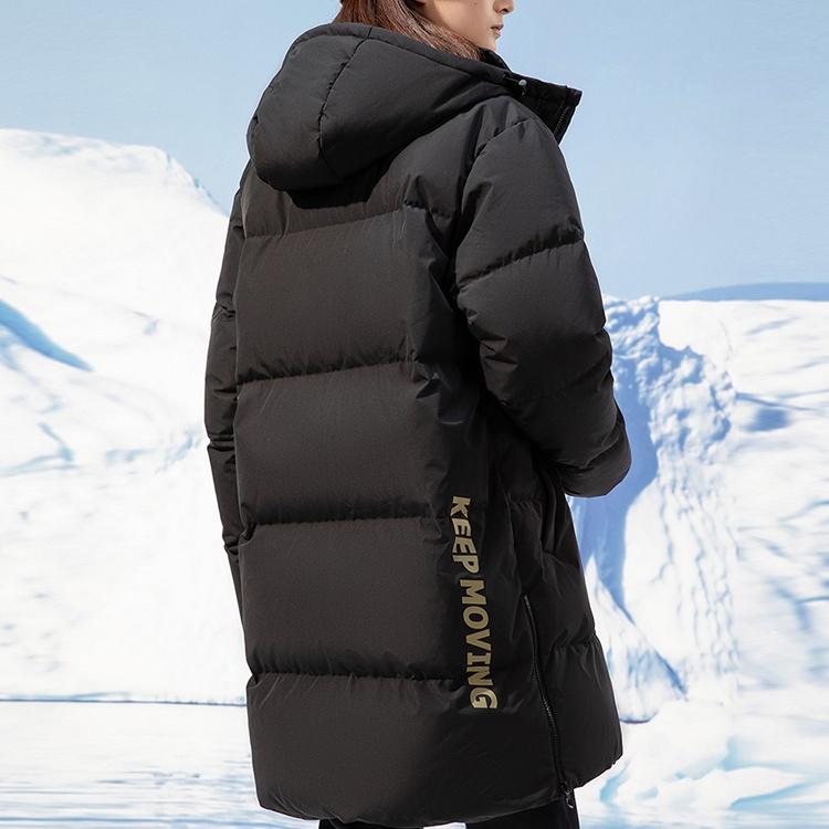 ANTA Down Jackets Men's Black Hooded Moderate 952148910-2