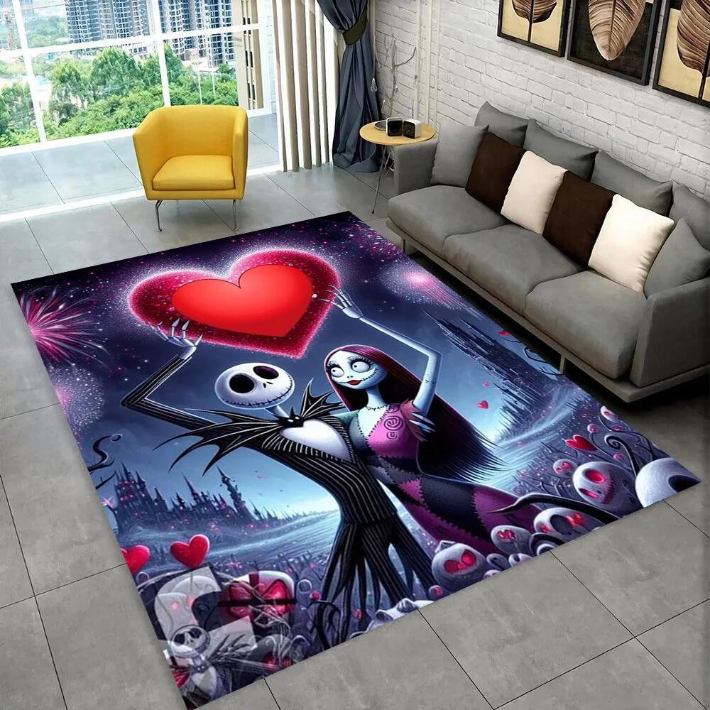2025 Новый Рождественский Мультяшный Ковер The Nightmare Before Подарок для Спальни Гостиной Домашний Декор Дивана, Детский Декор Напольный Коврик