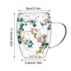 Creative Dry Flowers Double Wall Glass CupGlass Tea Cups Espresso Cup Transparent Glass Cups Mugs Resistant Mug Gift Wholesale