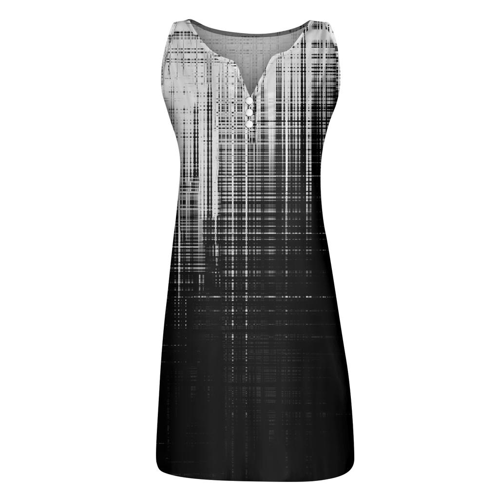 Women's Casual Dress Floral Button Print V Neck  Active Fashion Outdoor Street Sleeveless Loose Fit Summer