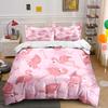 Набор пододеяльников с рисунком фламинго на розовом фоне, цифровая печать, красочное полиэстеровое постельное белье на молнии, для детских подарков
