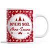 Mug - Noël Anne-Laure - Red - 325 Ml - Dishwasher and Microwave Safe