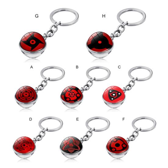 Yousheng Брелок Мультяшный Многоцелевой Искусственный Камень Многоразовый Коллекционный Декоративный Подарок Аниме Наруто Глаз Шарингана Брелок для Ключей Подвеска на Сумку для Детей