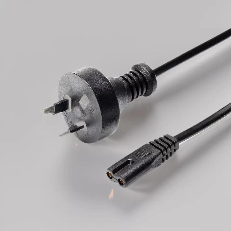Australian Standard 2-Pin Figure-8 Power Cord, 2x1.5mm² (Australia/New Zealand).