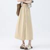 Women Cargo Pants Elastic High Waist Wide-Leg Skirt Pants with Pockets