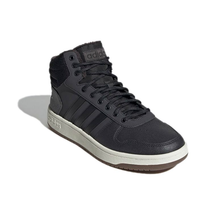 Adidas Hoops 2.0 Mid Carbon Gum Men Sneakers Black Core-Black White-Tint GZ7959