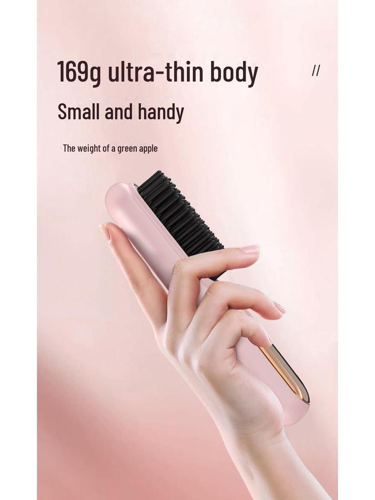 Расческа двойного назначения с ионизацией для выпрямления и завивки волос — защита от ожогов, бережный уход за волосами