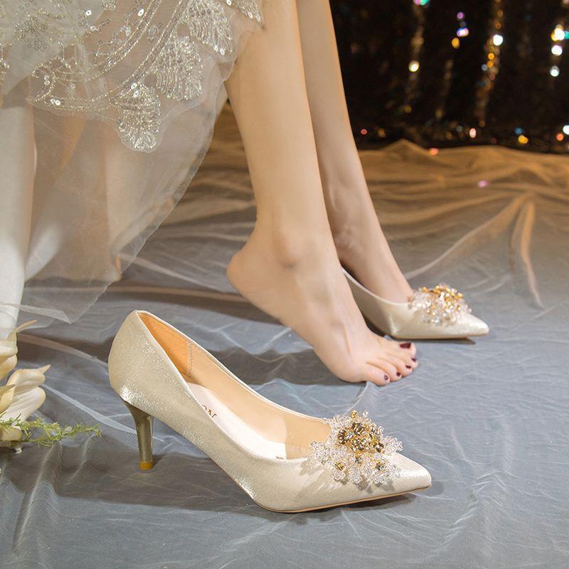 Одежда для свадебного показа, свадебная обувь, свадебное платье 2024 года, новые китайские туфли на высоком каблуке, беременные женщины носят тосты, не уставшие от тонких каблуков