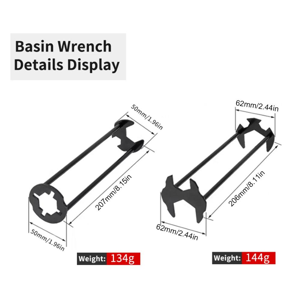 Multifunctional Sink Wrench For Sinks Pipelines Installation Maintenance Sink Faucet Wrench For Tight Spaces Hardware Tools