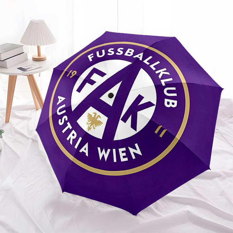 Austria Wien, Football Club Automatic Opening and Closing, 8 rib Structure Portable Umbrella, Suitable for Men and Women in All Seasons Per